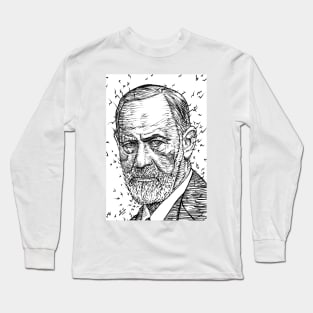 SIGMUND FREUD ink portrait .2 Long Sleeve T-Shirt